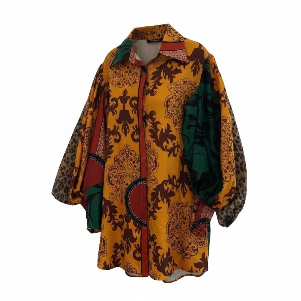 44 qmp Boho tunic mini dress sz XL